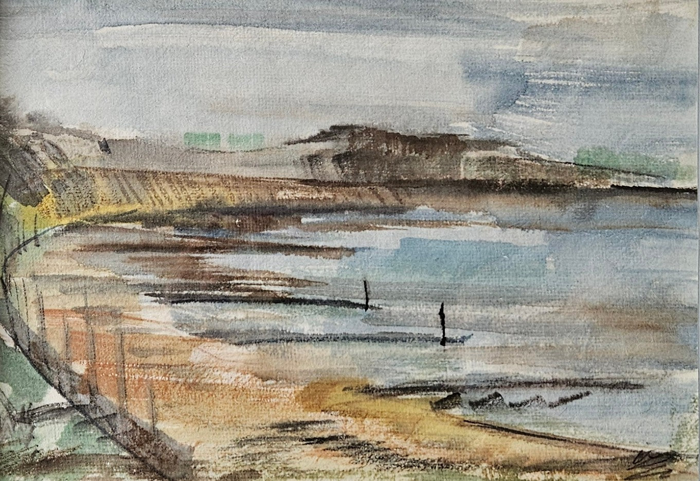 Hengistbury Head Watercolour